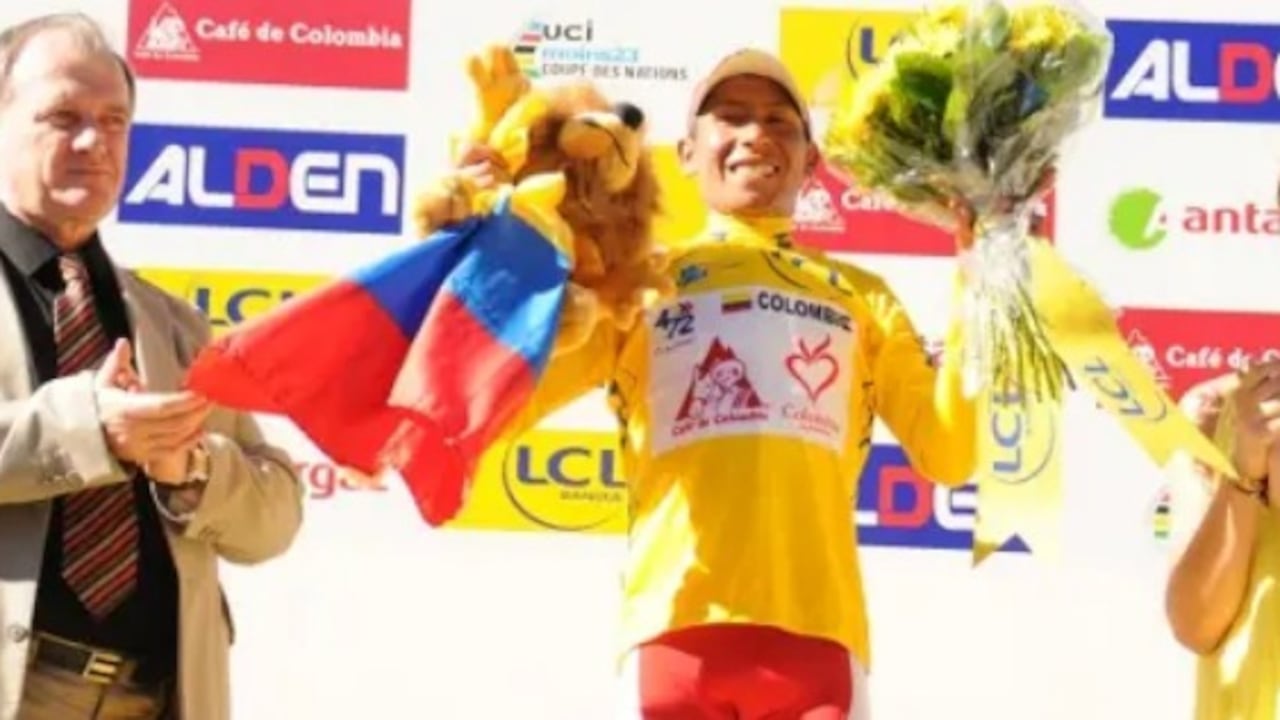 El ciclista colombiano Nairo Quintana, del equipo Café de Colombia, se coronó campeón este domingo del Tour de L´Avenir en Francia 2010