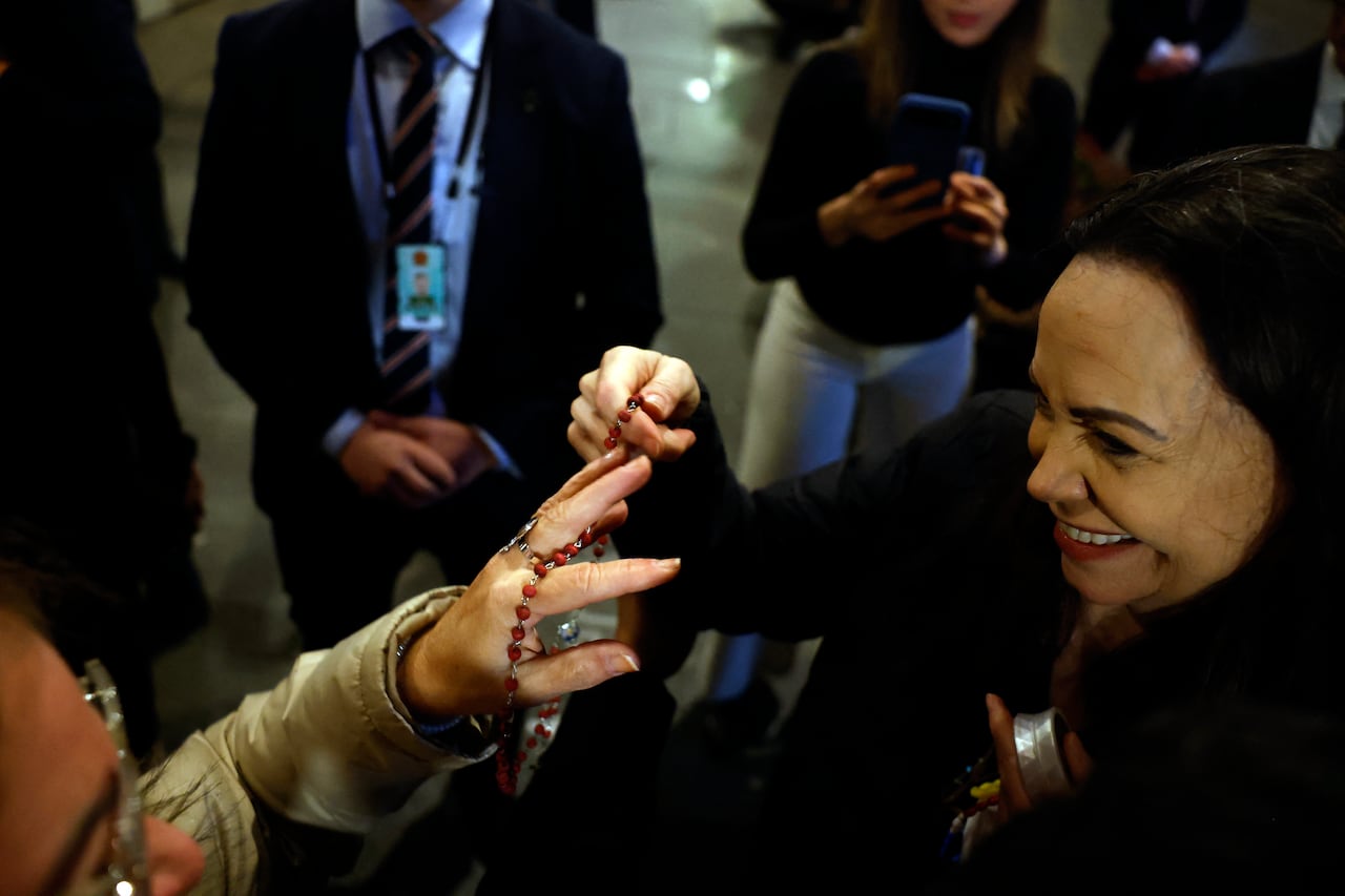 María Corina Machado llega a Oslo