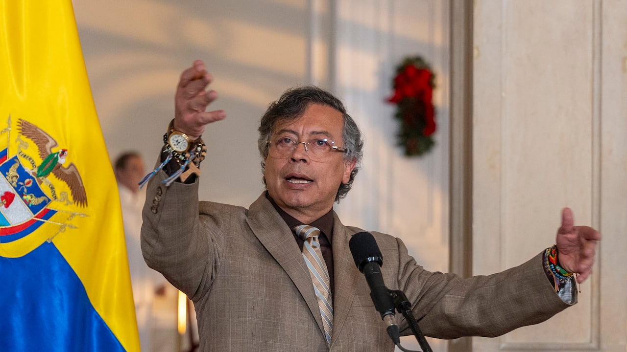 El presidente, Gustavo Petro, el 16 de diciembre de 2025 en la Casa de Nariño, en Bogotá