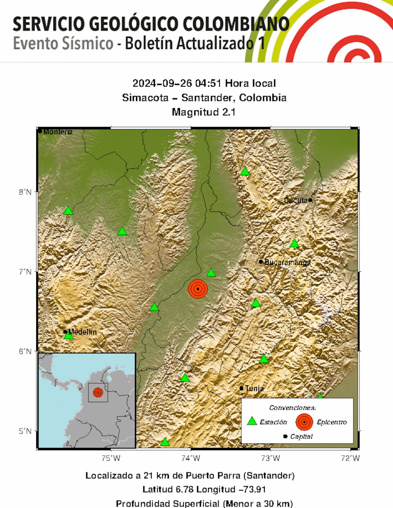 Este fue uno de los sismos de este 26 de septiembre.