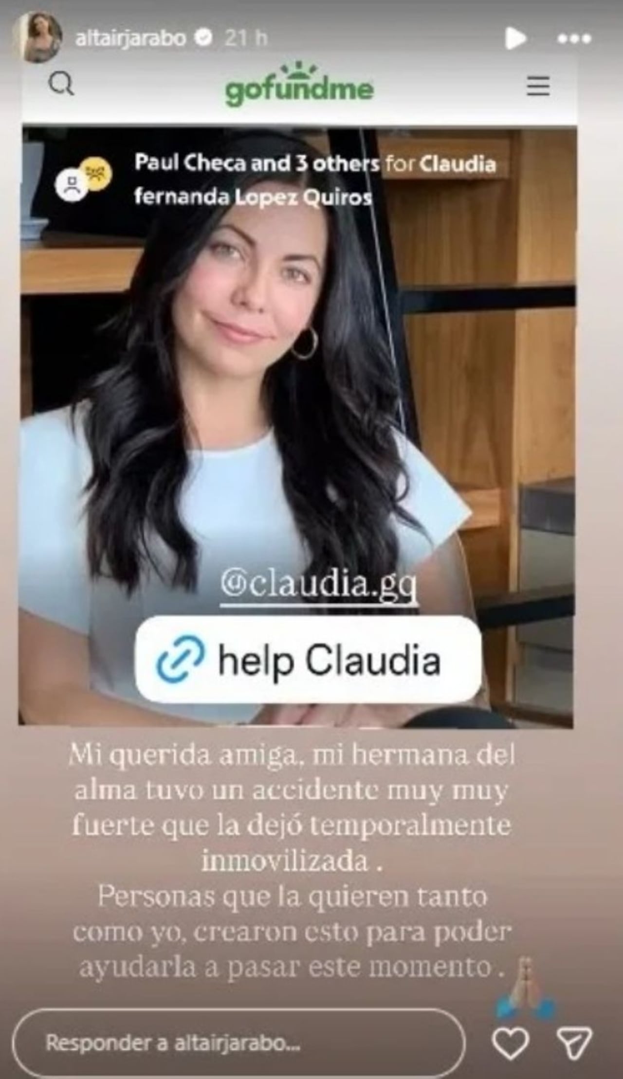 Petición para donaciones que ayuden a la actriz mexicana que se encuentra debilitada en salud.