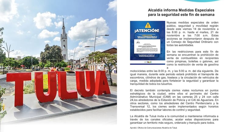 Alcaldía de Tuluá refuerza medidas de seguridad tras aval de la Corte Suprema a la extradición de ‘Pipe Tuluá’.