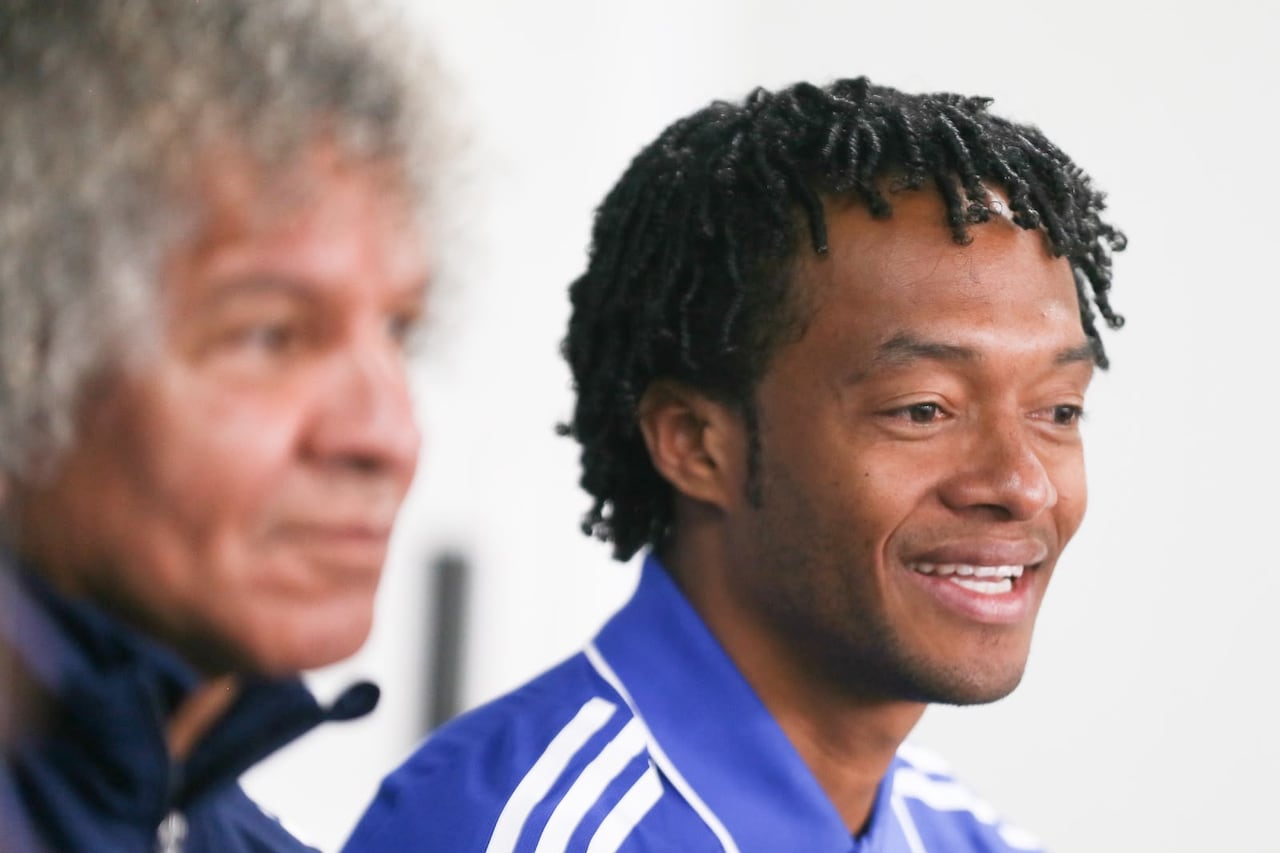 Millonarios presentó a Juan Guillermo Cuadrado como nuevo jugador del club.