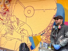 El artista urbano Harnel Suárez, conocido como ‘Repso’, lidera una serie de intervenciones artísticas inspiradas en la historia popular del barrio Obrero.