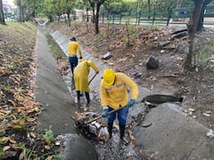Trabajos de acueducto, energía y alcantarillado, limpieza de canales de Emcali
