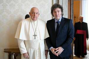 Javier Milei y el papa Francisco