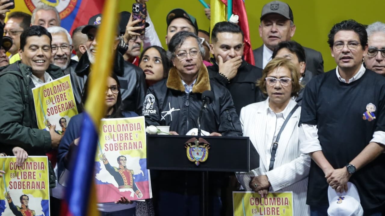 Presidente Gustavo Petro, desde la Plaza de Bolívar.