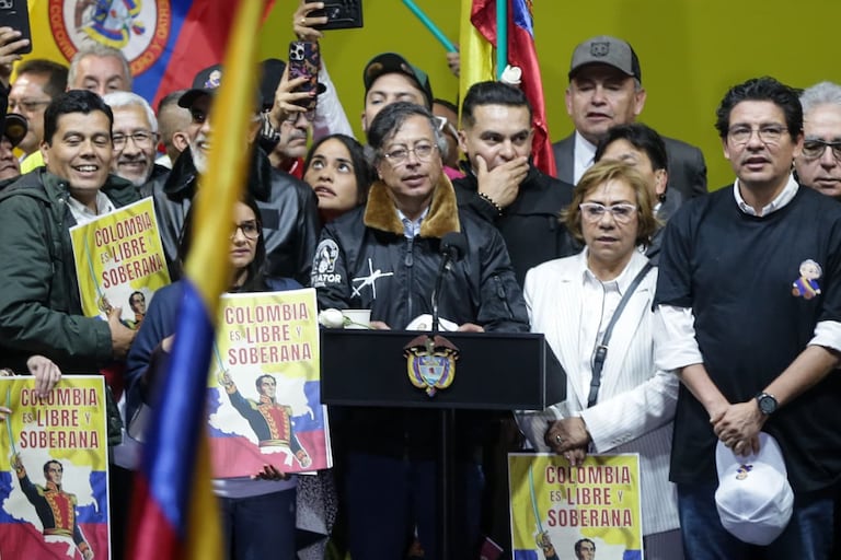 Presidente Gustavo Petro, desde la Plaza de Bolívar.