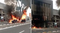 Bomberos atendieron incendio de un vehículo particular en Salomia, Cali.