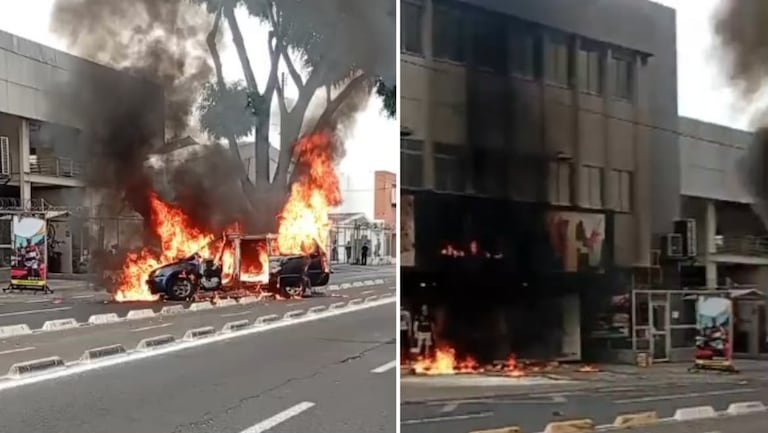 Bomberos atendieron incendio de un vehículo particular en Salomia, Cali.
