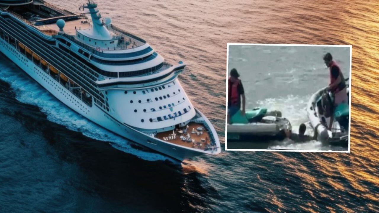 Intentó escapar nadando con más de 14.000 dólares: detenido tras saltar de un crucero
