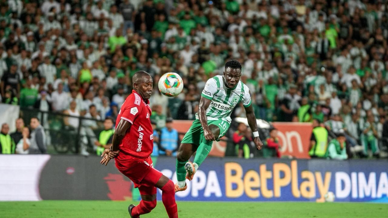 Imagen del partido entre Atlético Nacional y América de Cali por el juego de ida de las semifinales de la Copa Colombia 2025.