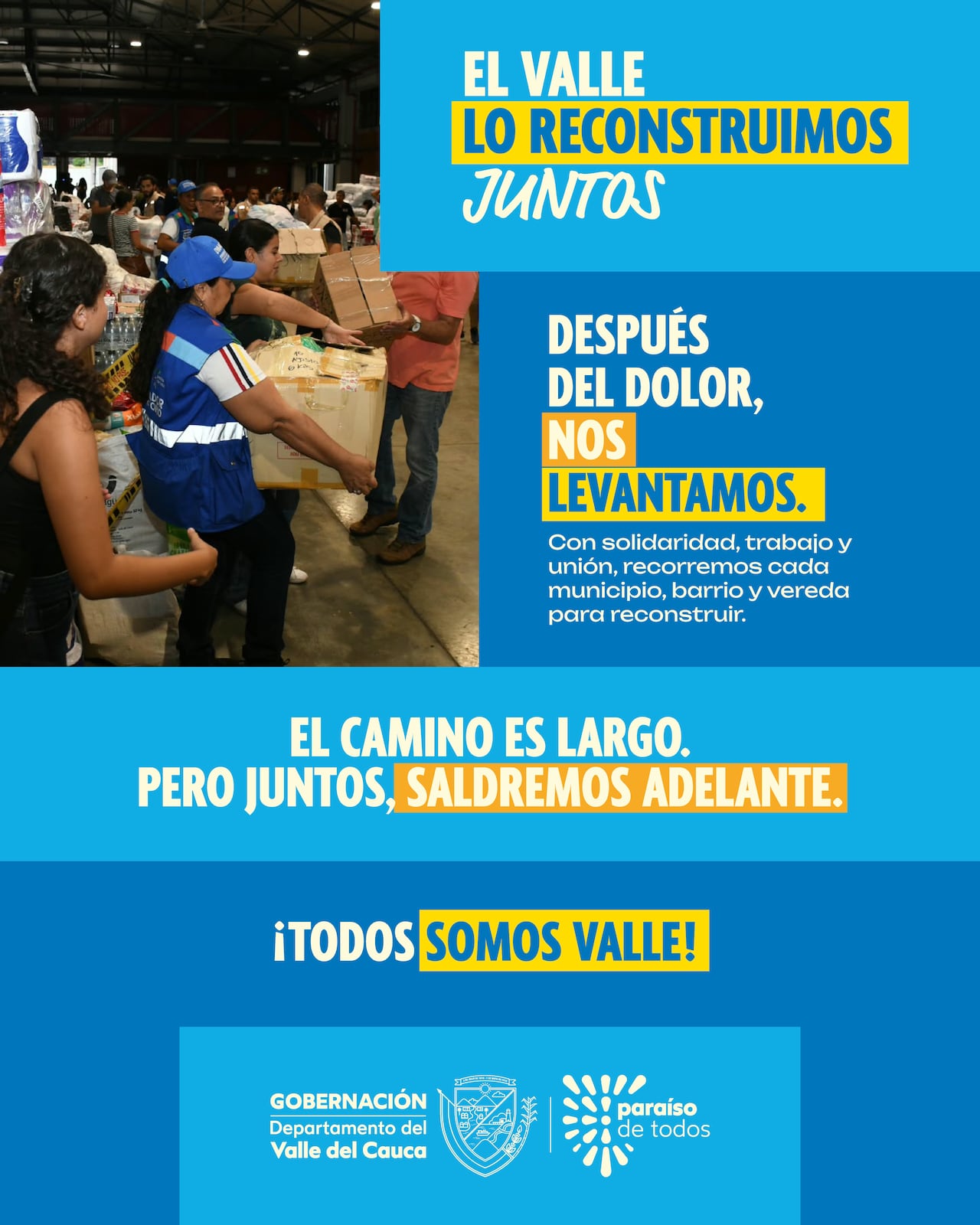 La Gobernación del Valle del Cauca lanzó la campaña ‘El Valle lo reconstruimos juntos’ en las antiguas bodegas de la Licorera del Valle, en Cali.