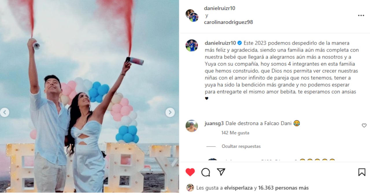 Daniel Ruiz dio a conocer que será papá por segunda vez.
