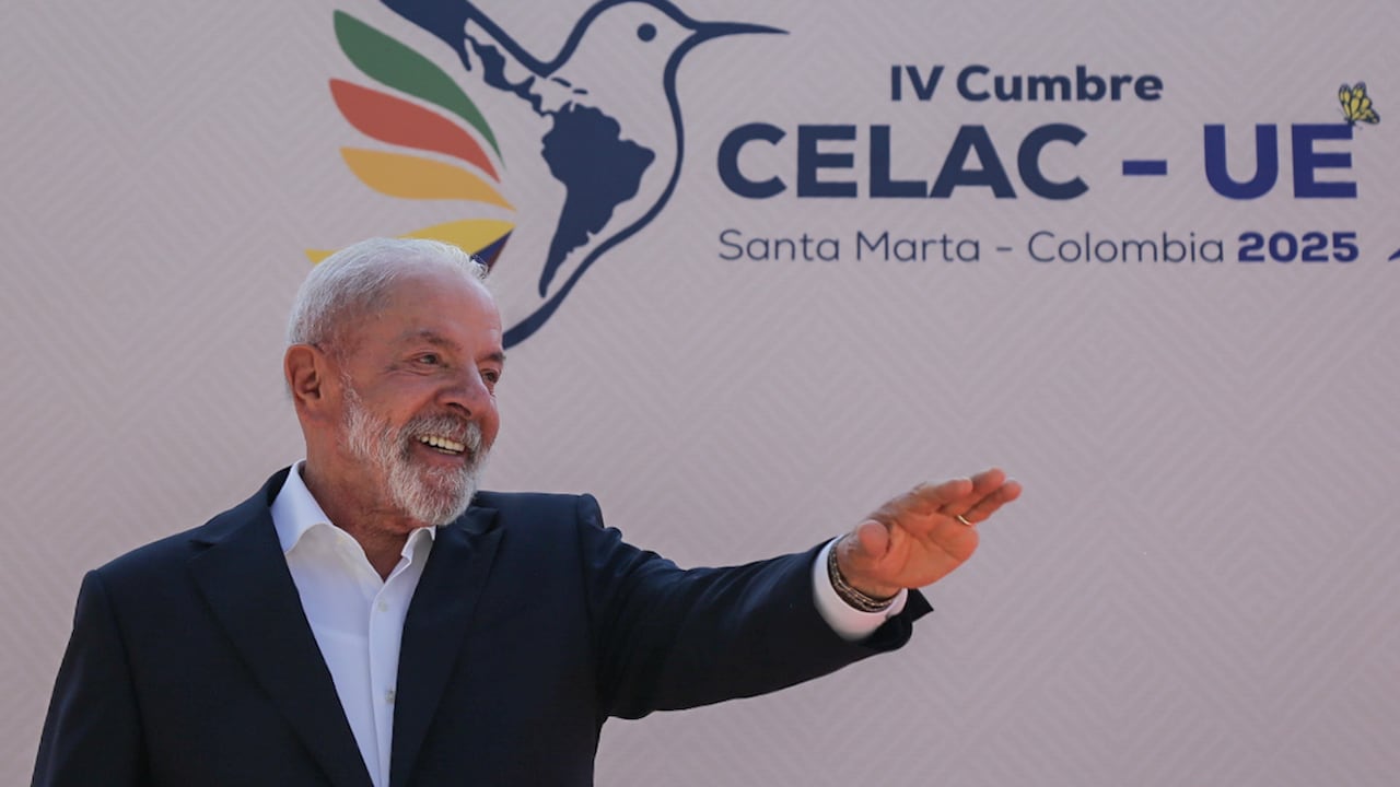 El presidente de Brasil, Luiz Inácio Lula da Silva, durante la instalación de la IV Cumbre CELAC- UE en Santa Marta.