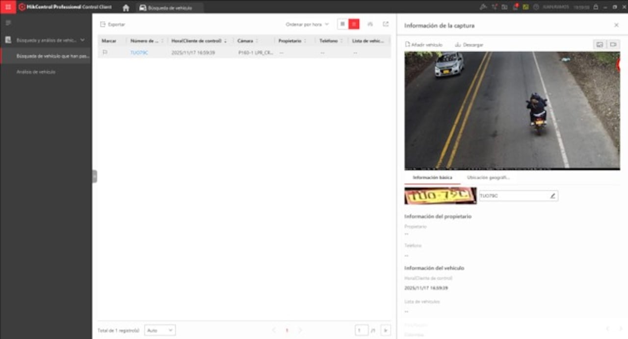 Los hombres que se movilizaban en una motocicleta habrían cometido un hurto, momentos antes en el barrio Las Mercedes. Foto: Alcaldía de Palmira / El País.