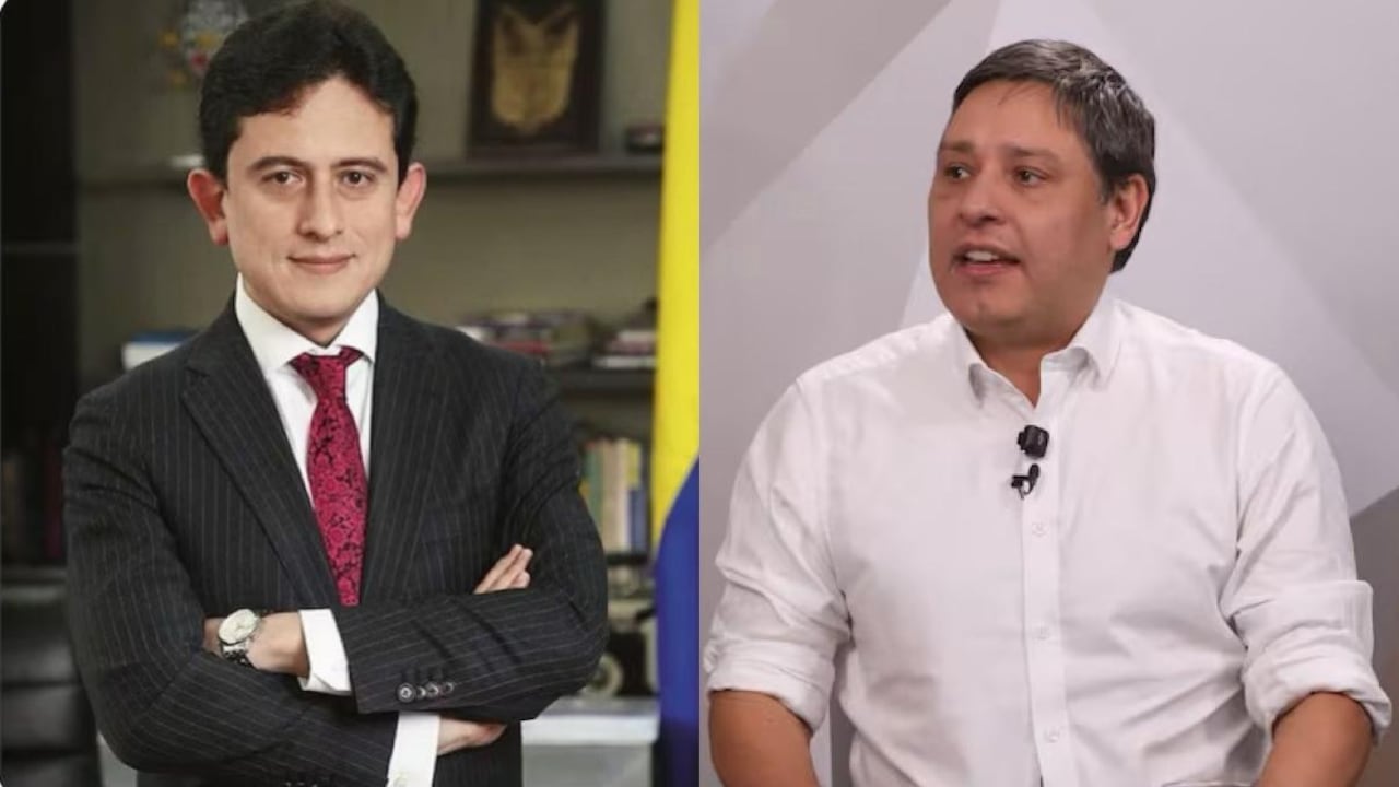 Exdirector de la Dian, Luis Carlos Reyes, y el candidato presidencial Mauricio Lizcano.
