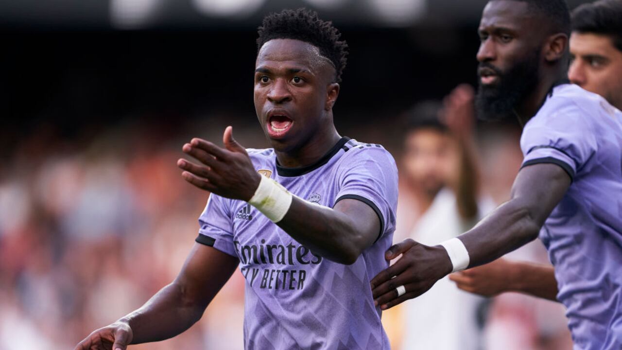 Vinicius Jr. en el partido contra Valencia, en el que sufrió comentarios racistas.