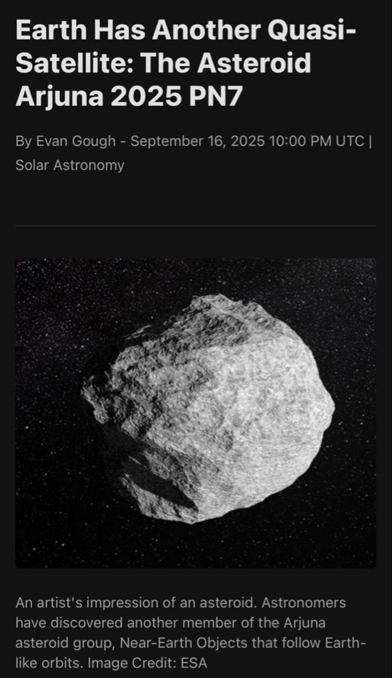 Asteroide 2025 PN7