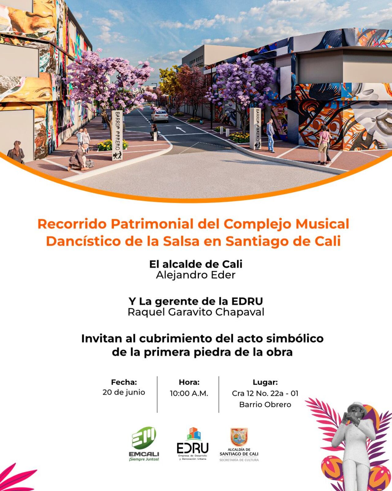 Los medios de comunicación están invitados a hacer un cubrimiento de la primera fase del proyecto de intervención cultural del barrio Obrero.