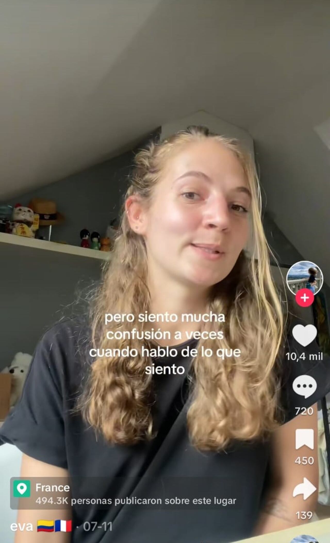 La joven dijo que baila 10 minutos diarios para sentirse mejor.