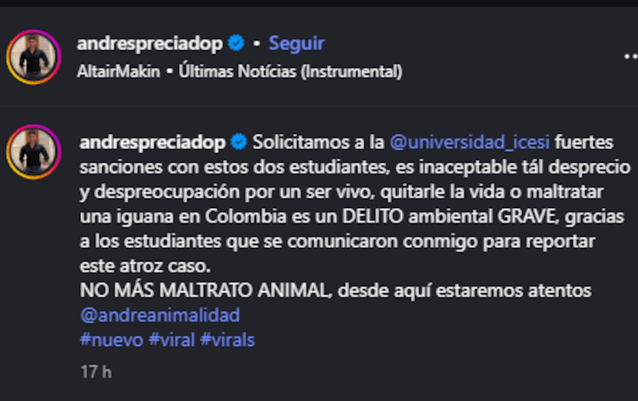 las denuncias que han circulado con fuerza en redes sociales, especialmente la difundida por el activista Andrés Preciado.