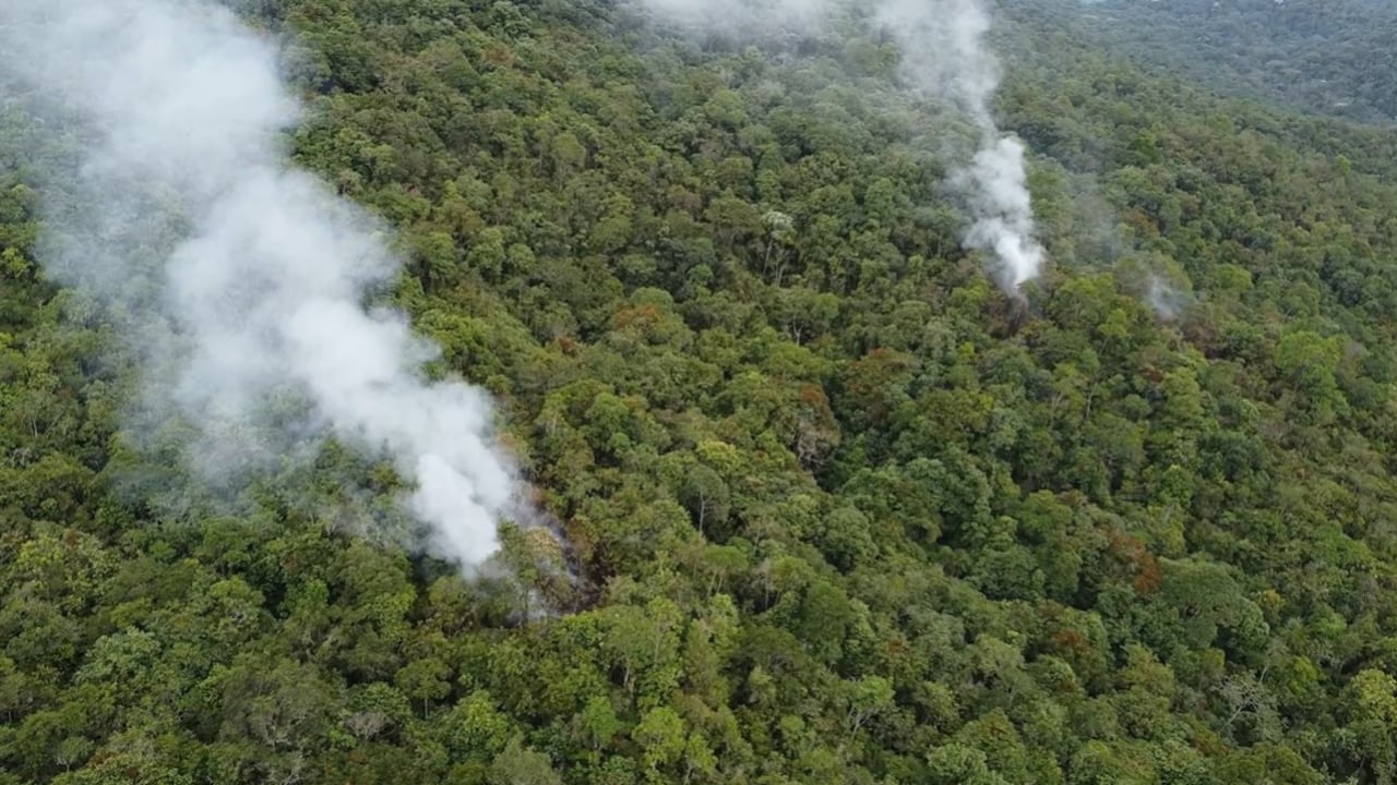 Incendio reportado por la comunidad en la vereda El Faro, Cristo Rey