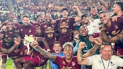 Deportes Tolima celebrando su paso a octavos de final de la Copa Libertadores 2026.