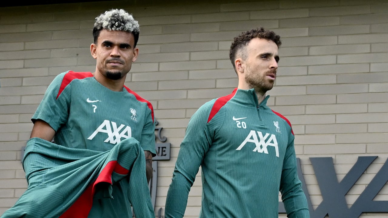 Luis Díaz y Diogo Jota mientras compartieron en Liverpool