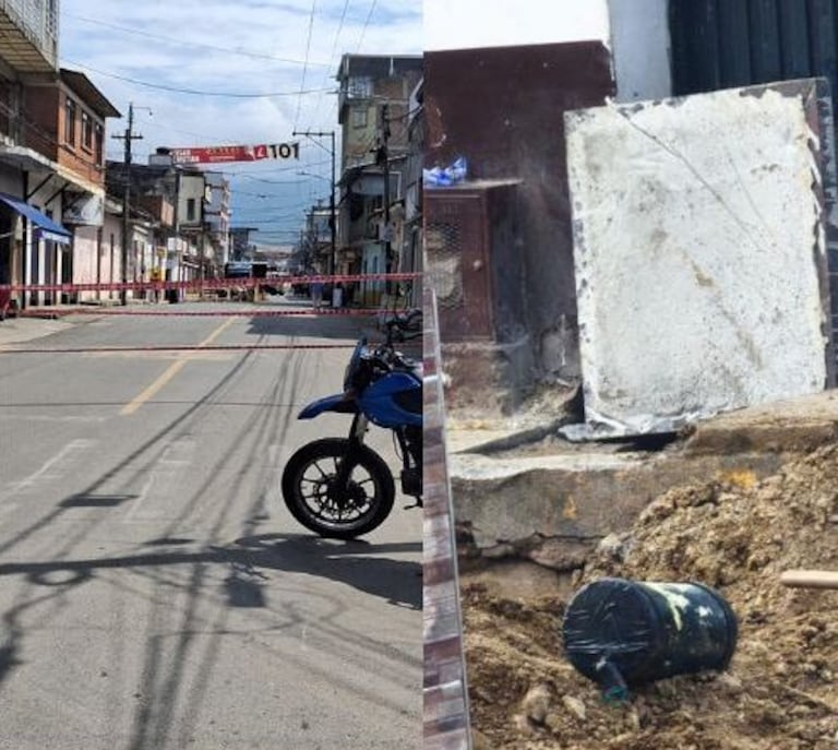 La ubicacion de este artefacto explosivo se da en medio de la intensa guerra que ahora se registra entre el frente Dagoberto Ramos de las Farc y la fuerza pública en Corinto, Cauca.