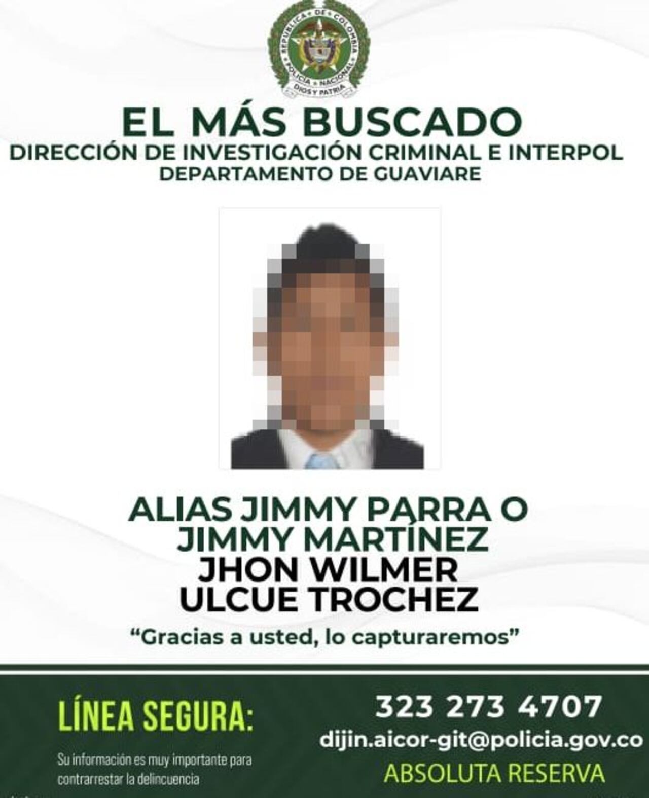 Este es el comandante del frente o subestructura 44 Antonio Ricaurte de las disidencias de la Farc que ahora combaten a los insurgentes de alias Calarcá en el Guaviare.