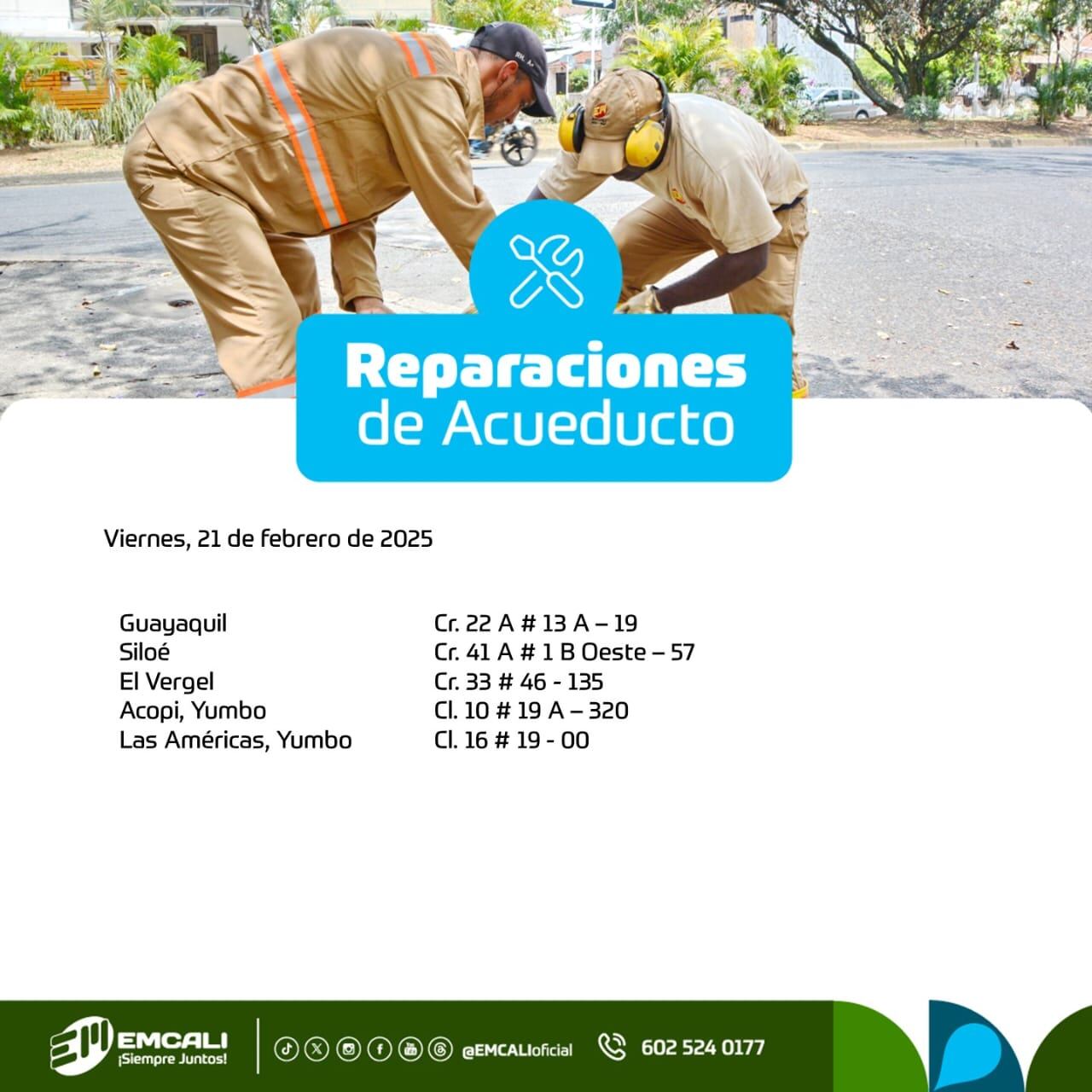 Estos sectores experimentarán restricciones en el suministro de agua.