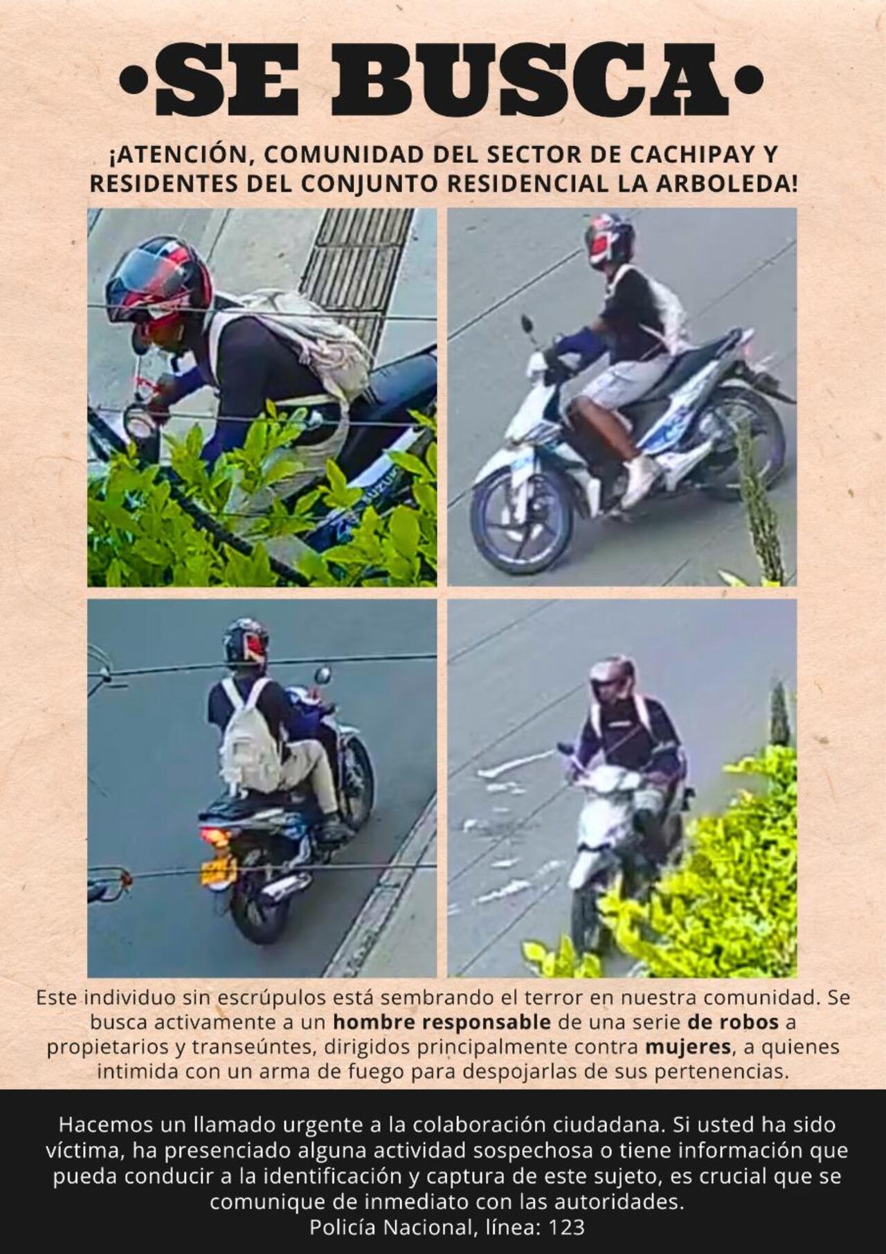 La comunidad manifiesta tener identificados a los presuntos responsables de los hurtos.