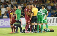 Imagen del partido de ida de las semifinales de la Liga Colombiana 2026 entre Deportes Tolima y Atlético Nacional.