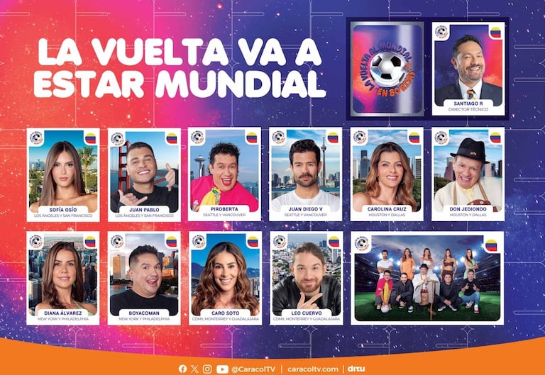 La vuelta al Mundo en 80 Risas, va a estar en el Mundial.