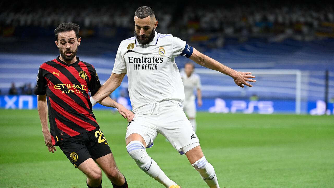 El delantero francés Karim Benzema se fue en blanco en el duelo de ida por las semifinales de la Champions ante el Manchester City.