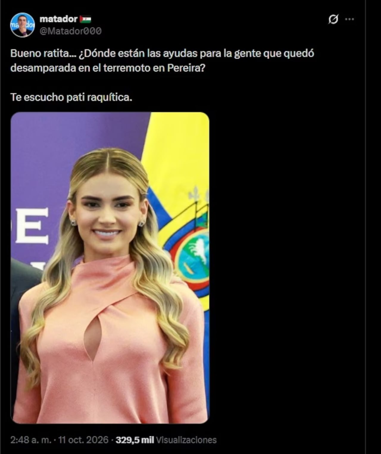 La polémica inició el 11 de octubre de 2026, cuando el caricaturista Julio César González, conocido como 'Matador', publicó mensajes y comentarios ofensivos en su cuenta de la red social X dirigidos a la primera dama de Colombia, Ana Lucía Pineda
