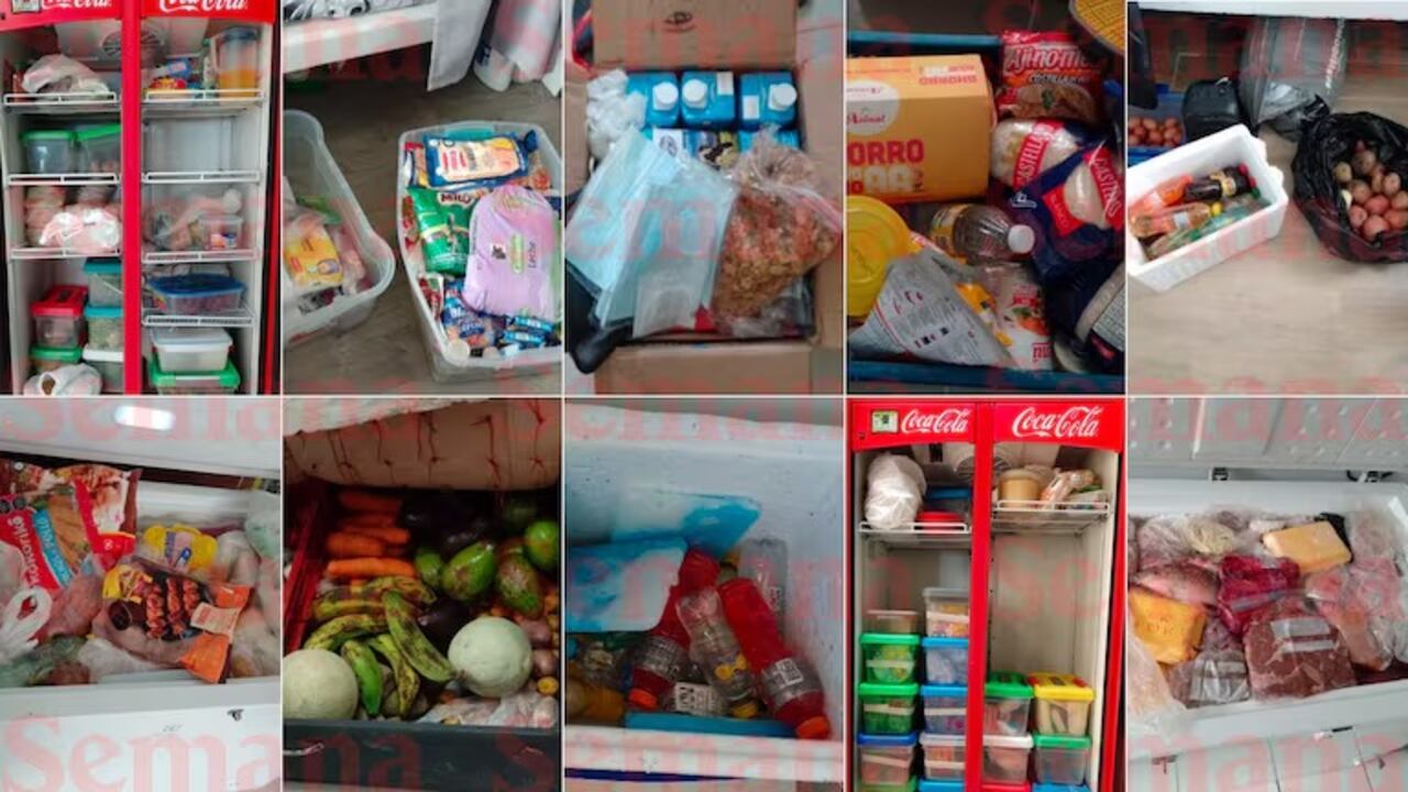 Alimentos, congeladores y productos hallados en pabellones del penal La Paz de Itagüí, según informe interno del Inpec.