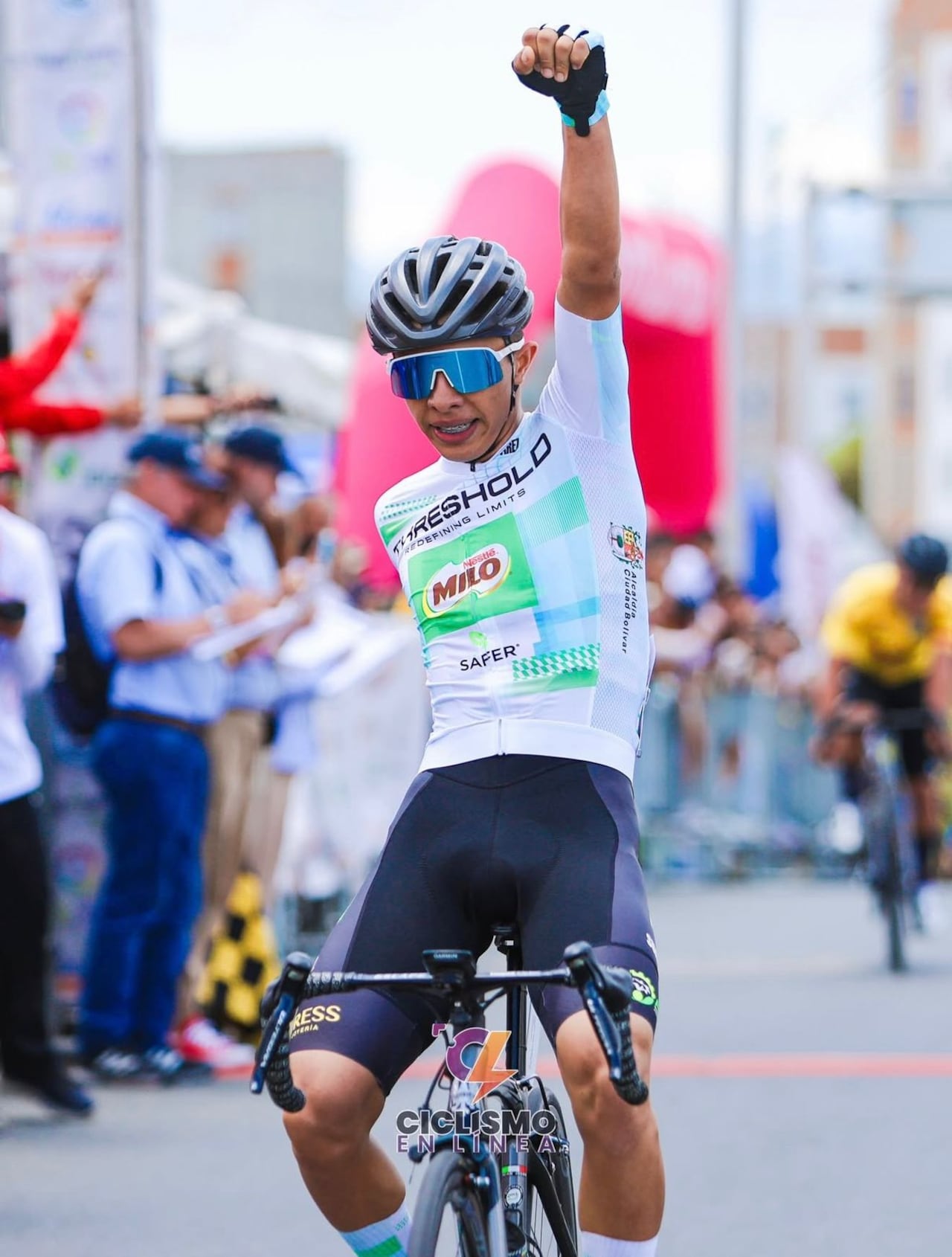 Kevin Rincón, de Ocaña, uno de los jóvenes talentos del equipo de ciclismo Threshold Team Milo Sáfer.
Foto de Anderson Bonilla, suministrada por Threshold Team - Milo - Sáfer