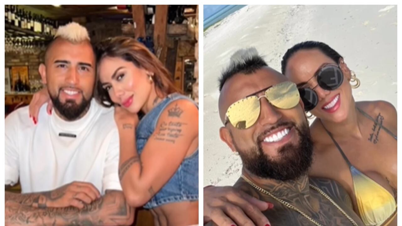 Arturo Vidal y su pareja Sonia Isaza