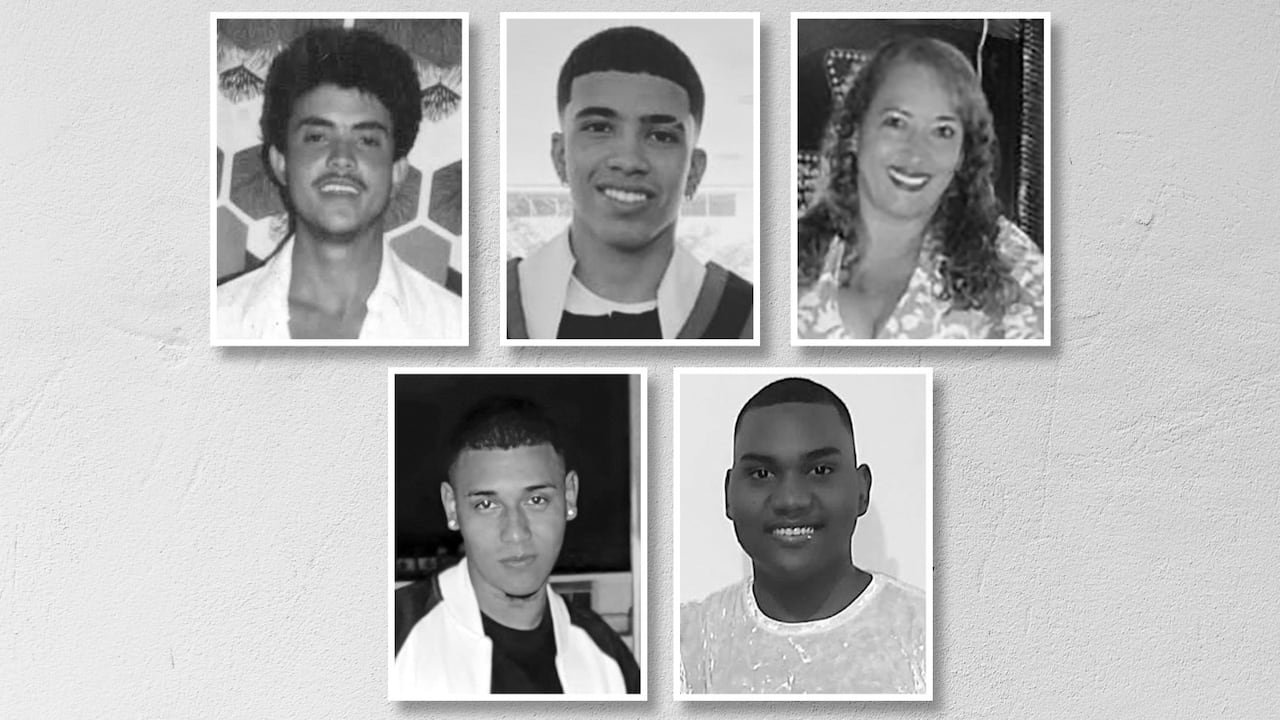 Jhon Eder Parra (izq. superior), Juan Diego Martínez, Martha Lucía Agudelo, Jhon Alexander Zúñiga (izq. inferior), Cristian Leandro Riascos.