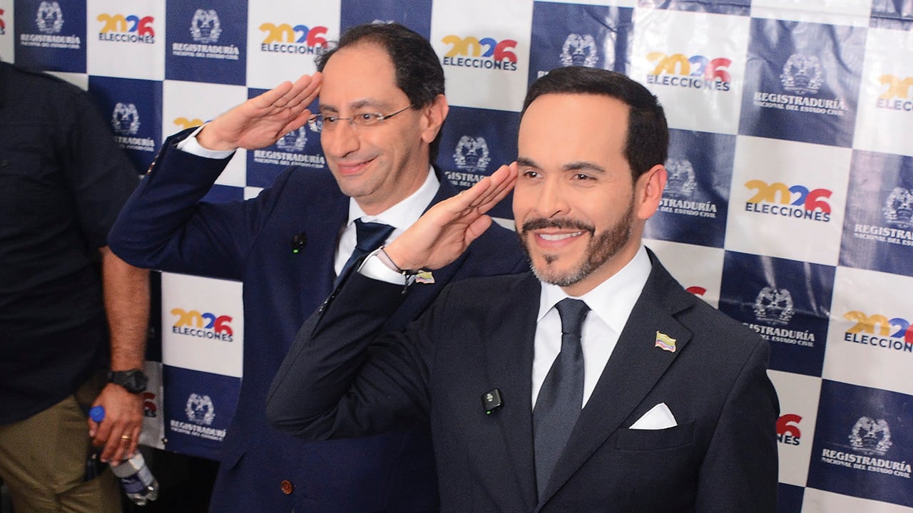 Abelardo de la Espriella y su fórmula vicepresidencial, José Manuel Restrepo.