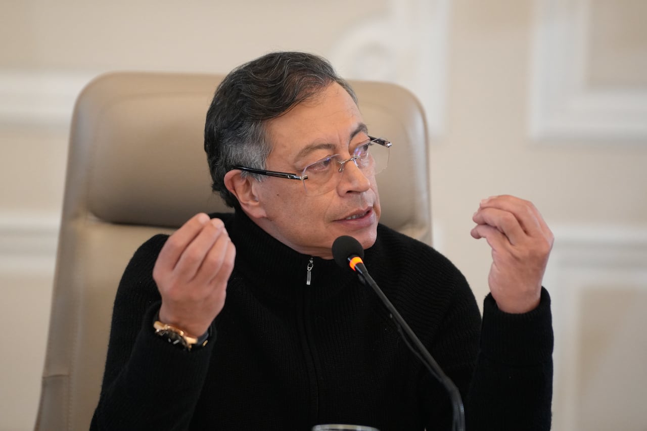 Gustavo Petro durante el consejo de ministros del lunes 19 de enero.