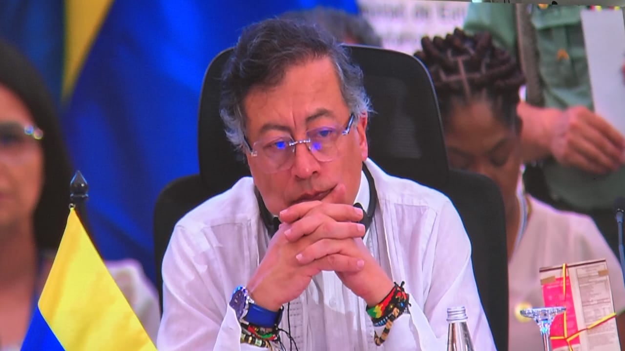 El presidente de Colombia, Gustavo Petro, en la apertura de la Cumbre de la Celac UE.