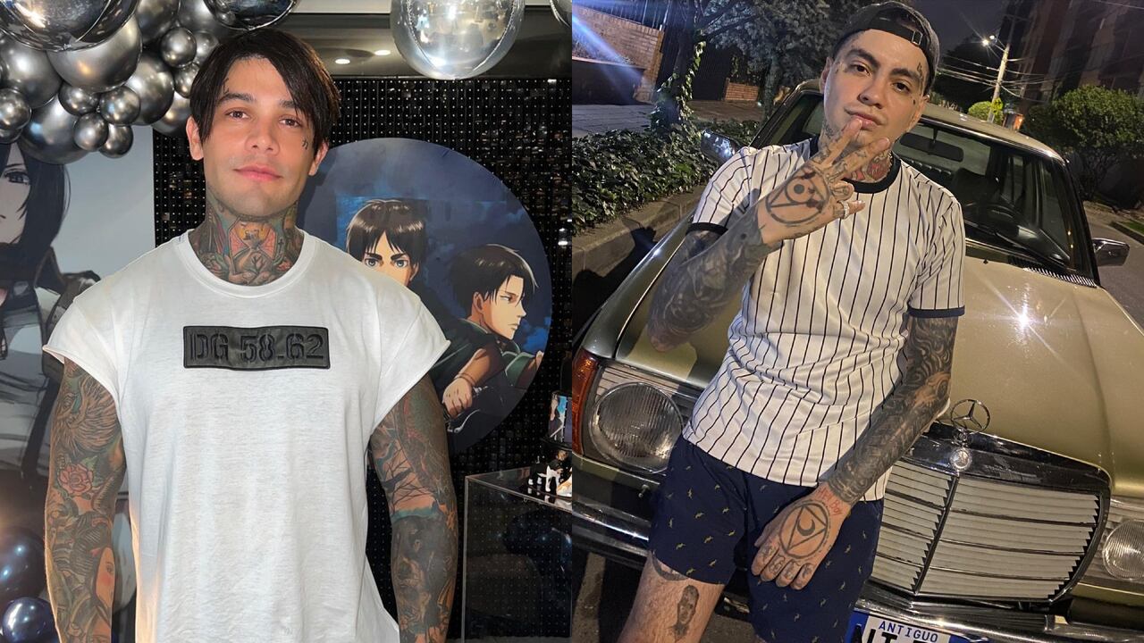 Yeferson Cossio, creador de contenidos paisa; y Nicolás Arrieta, youtuber bogotano.