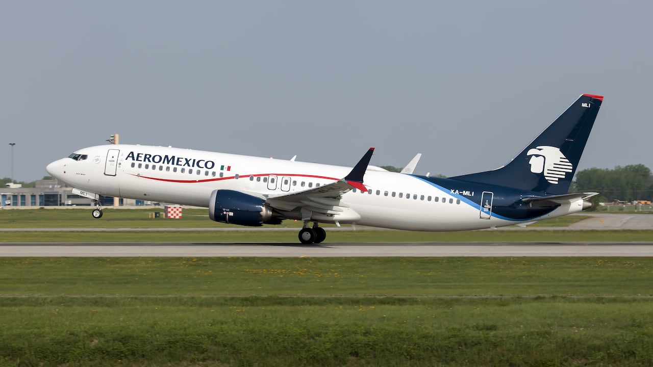 Avión de la aerolínea Aeroméxico