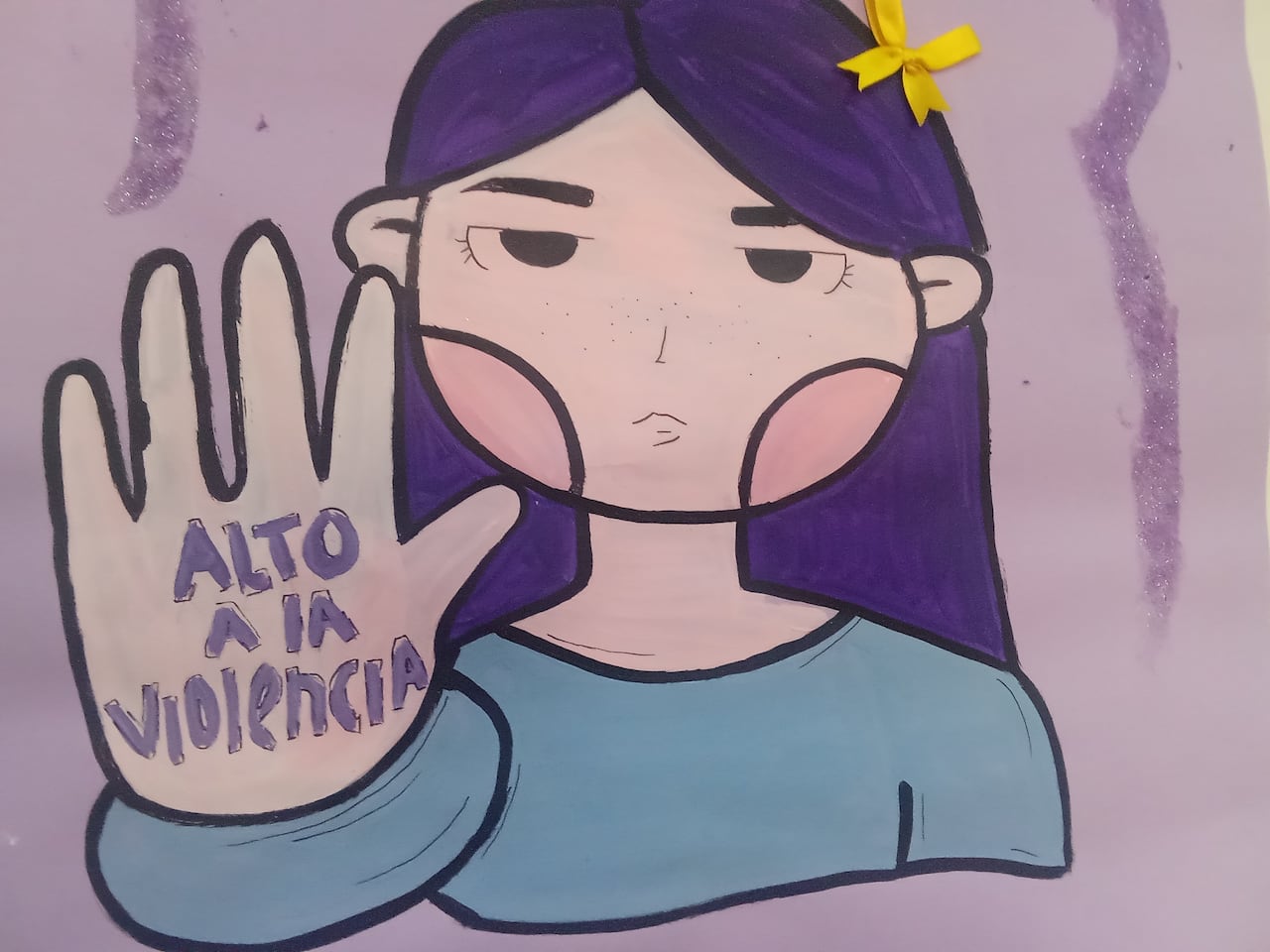 Organizaciones sociales del Cauca rechazan con esta foto la violencia de género.