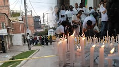 Los vecinos adelantaron una velatón para recordar a las víctimas.