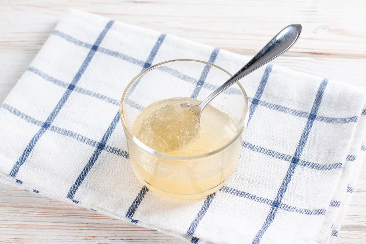 La gelatina sin sabor