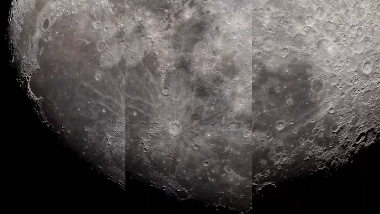Una imagen de 40 megapíxeles mostró la Luna con una claridad excepcional.